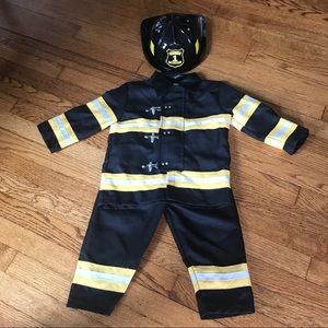 Pottery Barn Kids Costumes Toddler Fireman Costume 3t Black